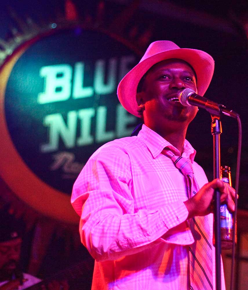 A musician performs at one of the many live music venues in New Orleans