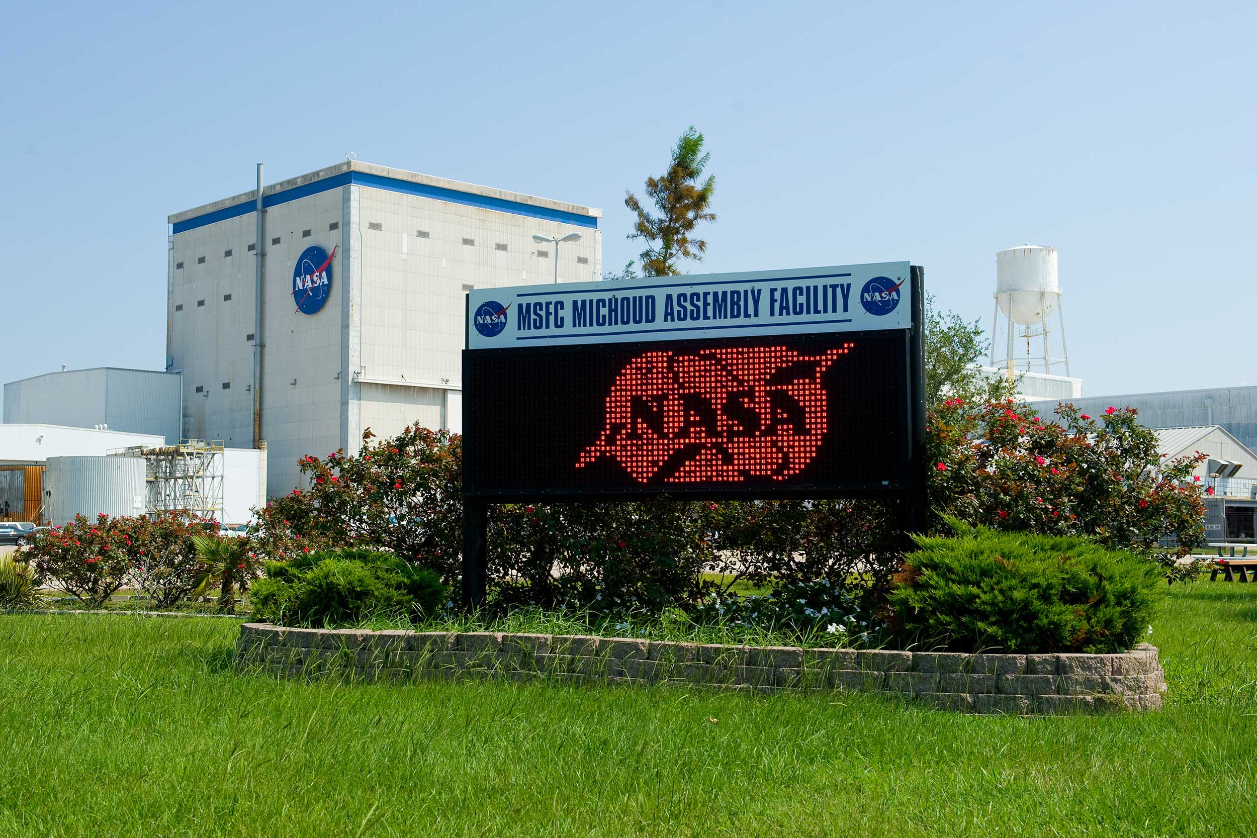 The entrance to the MSFC Michoud Assembly Facility NASA center