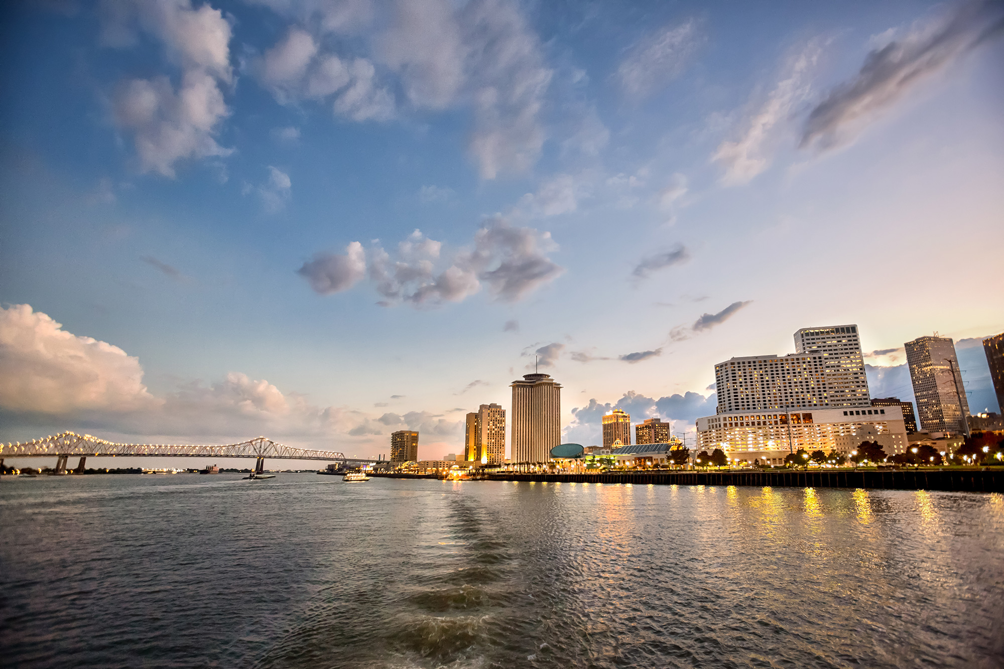 New Orleans skyline Mississippi River